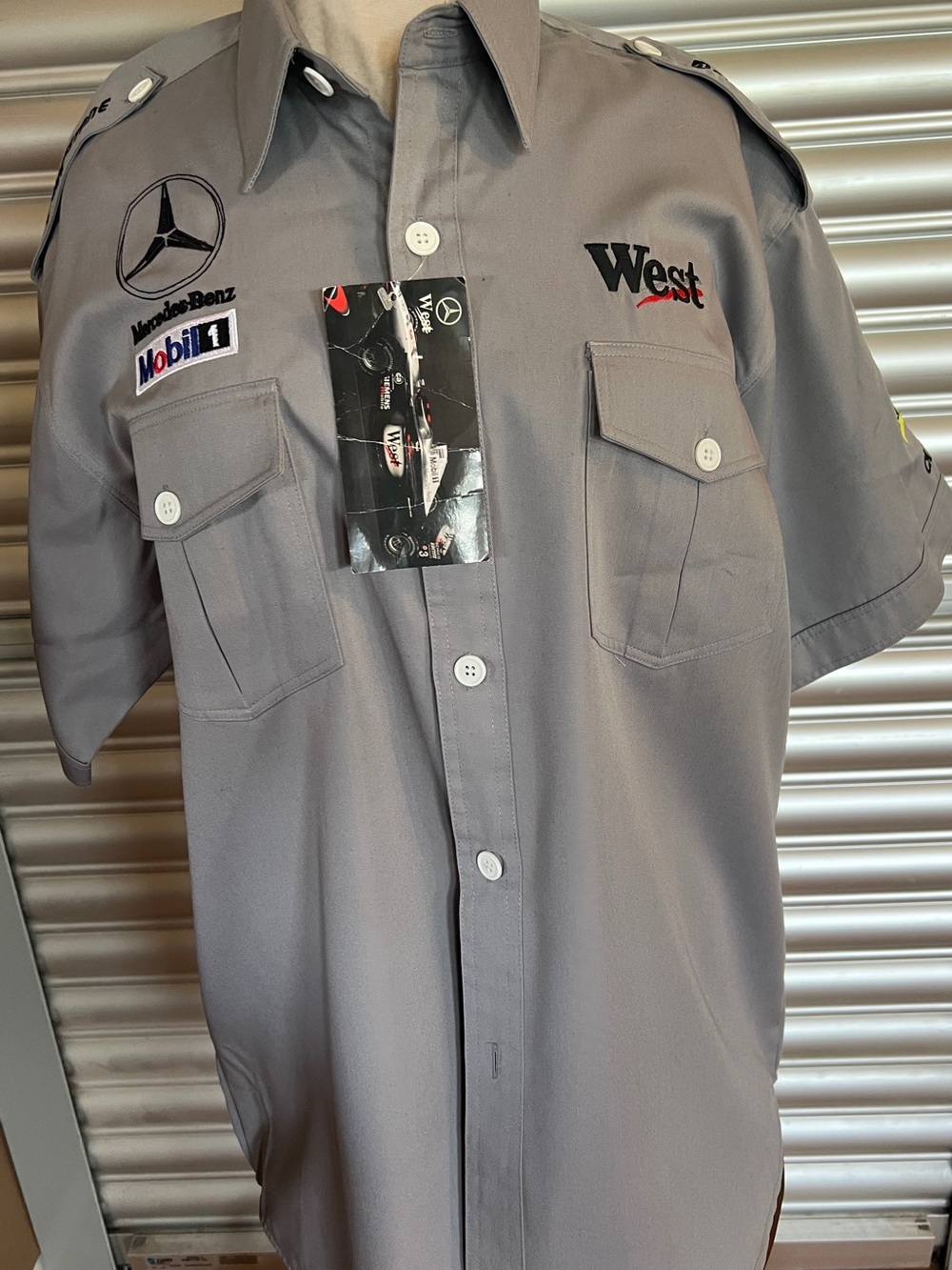 Vintage Mercedes-Benz Mobile Hugo Boss F1 racing shirt Sz XL